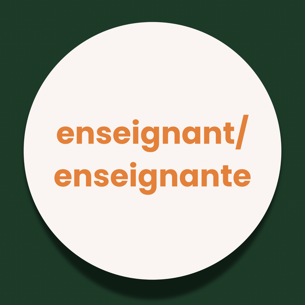 Enseignant/enseignante