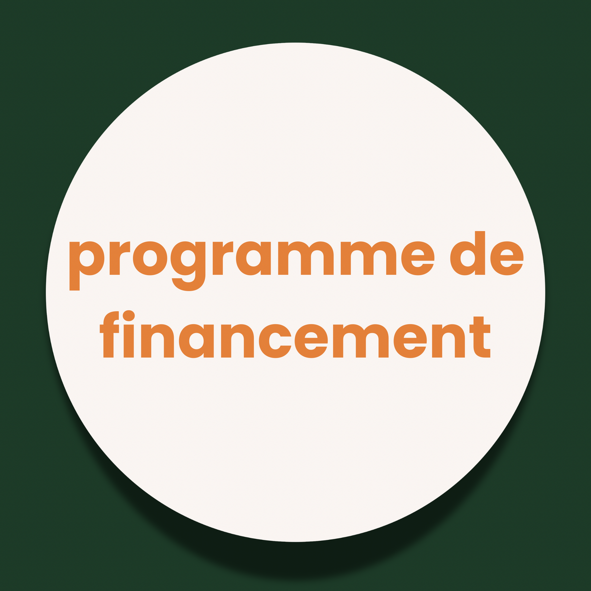 Programme de financement